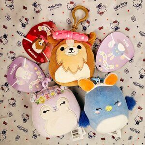 Original Squishmallows Mini Plush Keychain Bag Clips